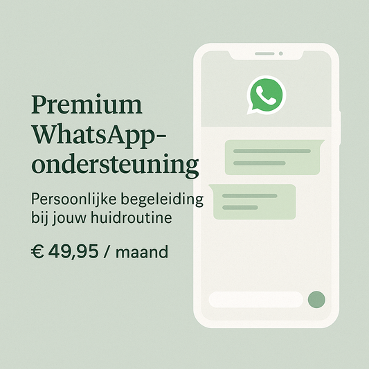 Premium WhatsApp-ondersteuning – 1 maand persoonlijke begeleiding bij jouw huidroutine